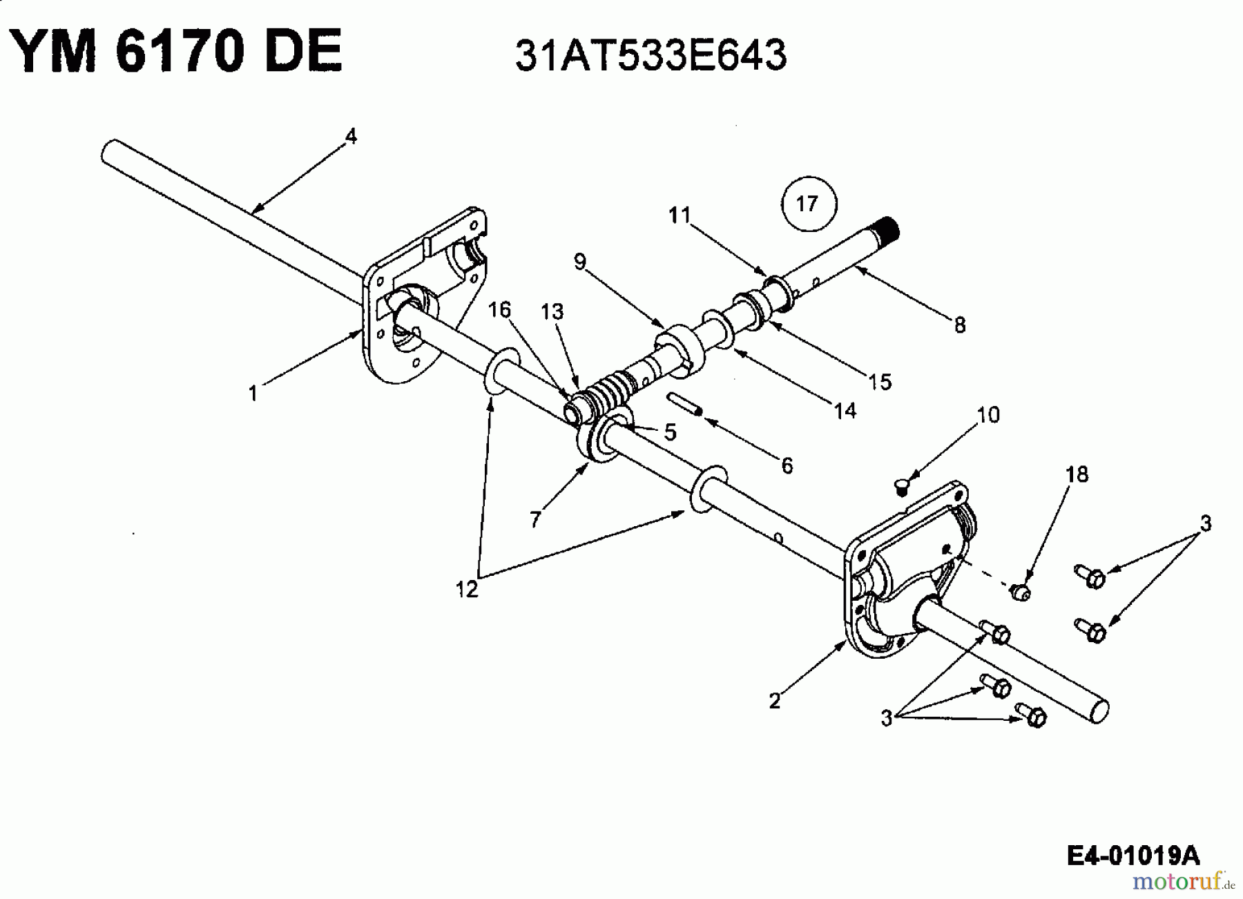  Yard-Man Snow throwers E 533 E 31AE533E643  (2000) Auger gearbox