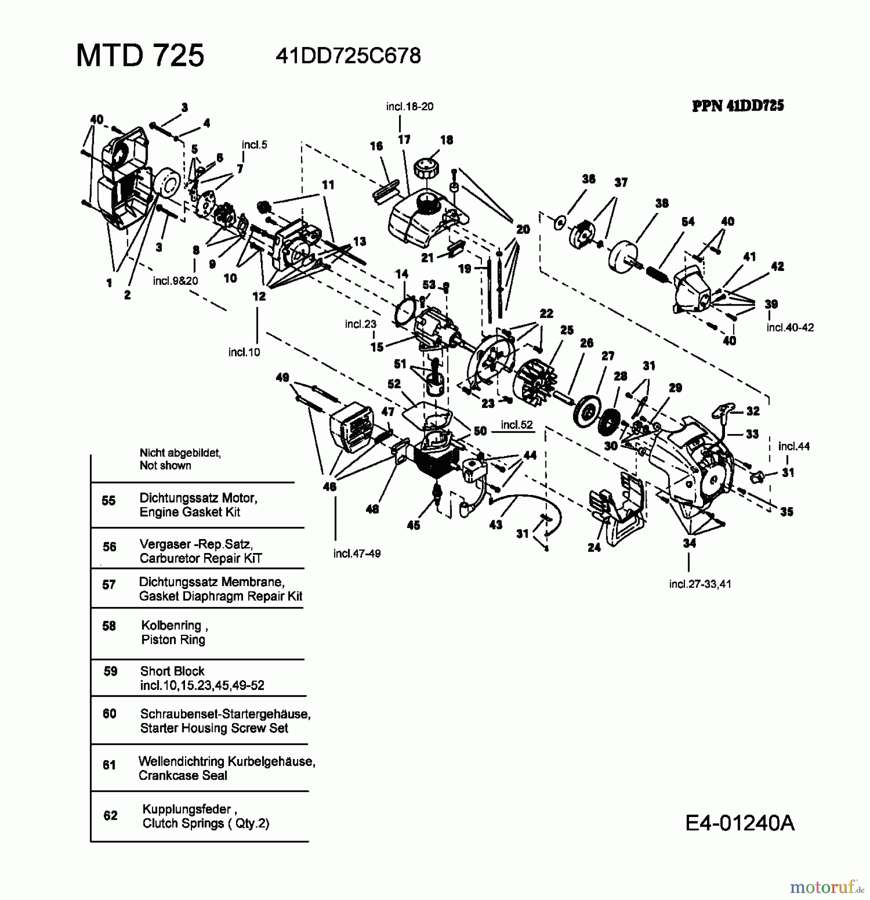  MTD Brush cutter 725 41DD725C678  (2004) Engine