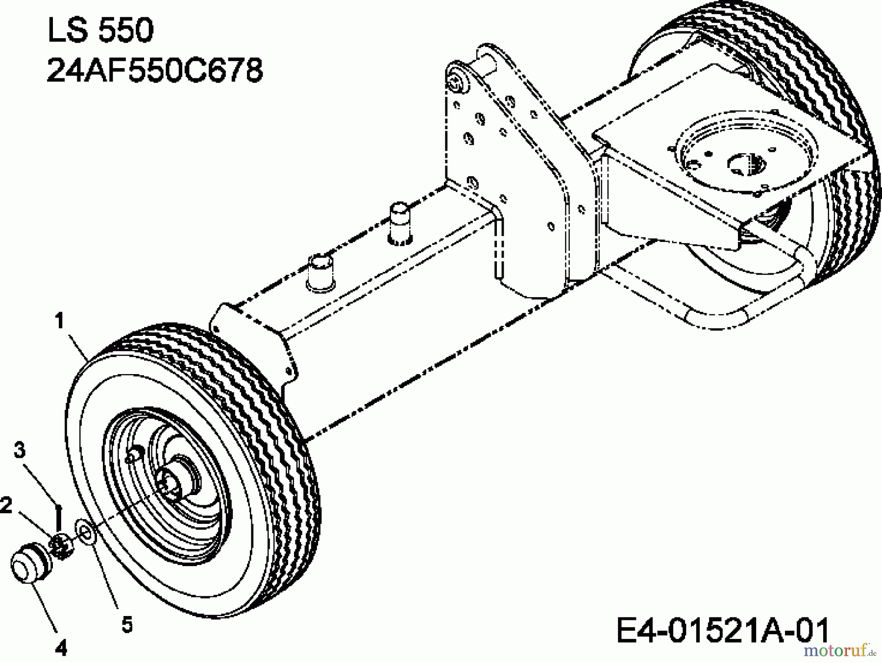  MTD Log splitter LS 550 24AF550C678  (2009) Wheels