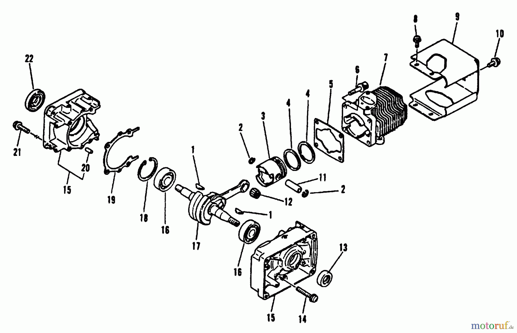  Echo Bläser / Sauger / Häcksler / Mulchgeräte	 PB-210E - Echo Hand Held Blower (Type 1) Crankcase, Engine, Engine Cover
