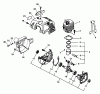 Echo PP-1250 - Pole Saw / Pruner (Type 1) Listas de piezas de repuesto y dibujos Crankcase, Engine, Fan Case