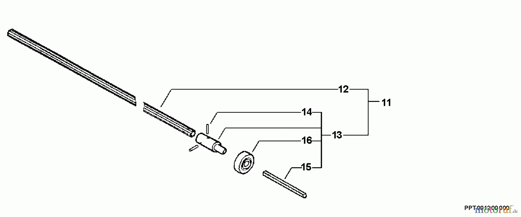  Echo Hochentaster PPT-261 - Echo Pole Saw / Pruner, S/N: 06001001-06999999 Driveshaft, Connector  S/N: 06003280 - 06999999