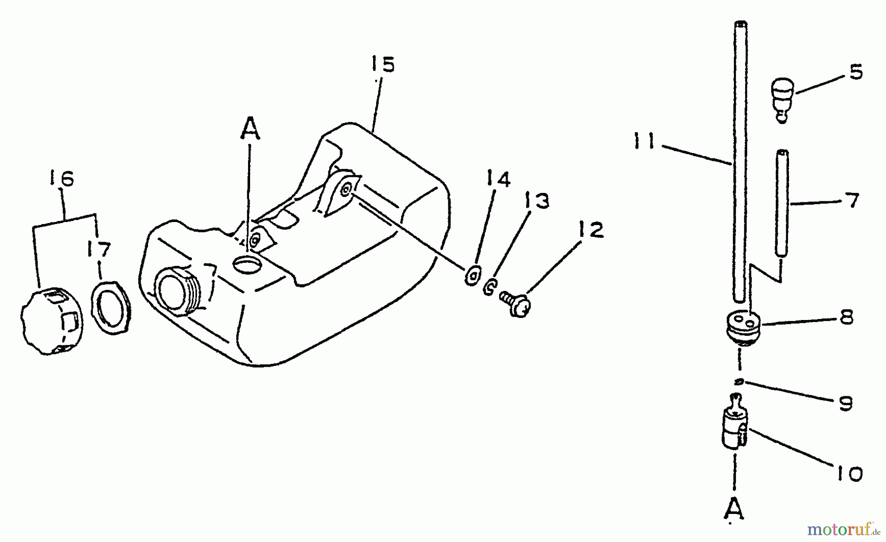  Echo Trimmer, Faden / Bürste GT-1100 - Echo String Trimmer, S/N:077001 - 098000 Fuel System