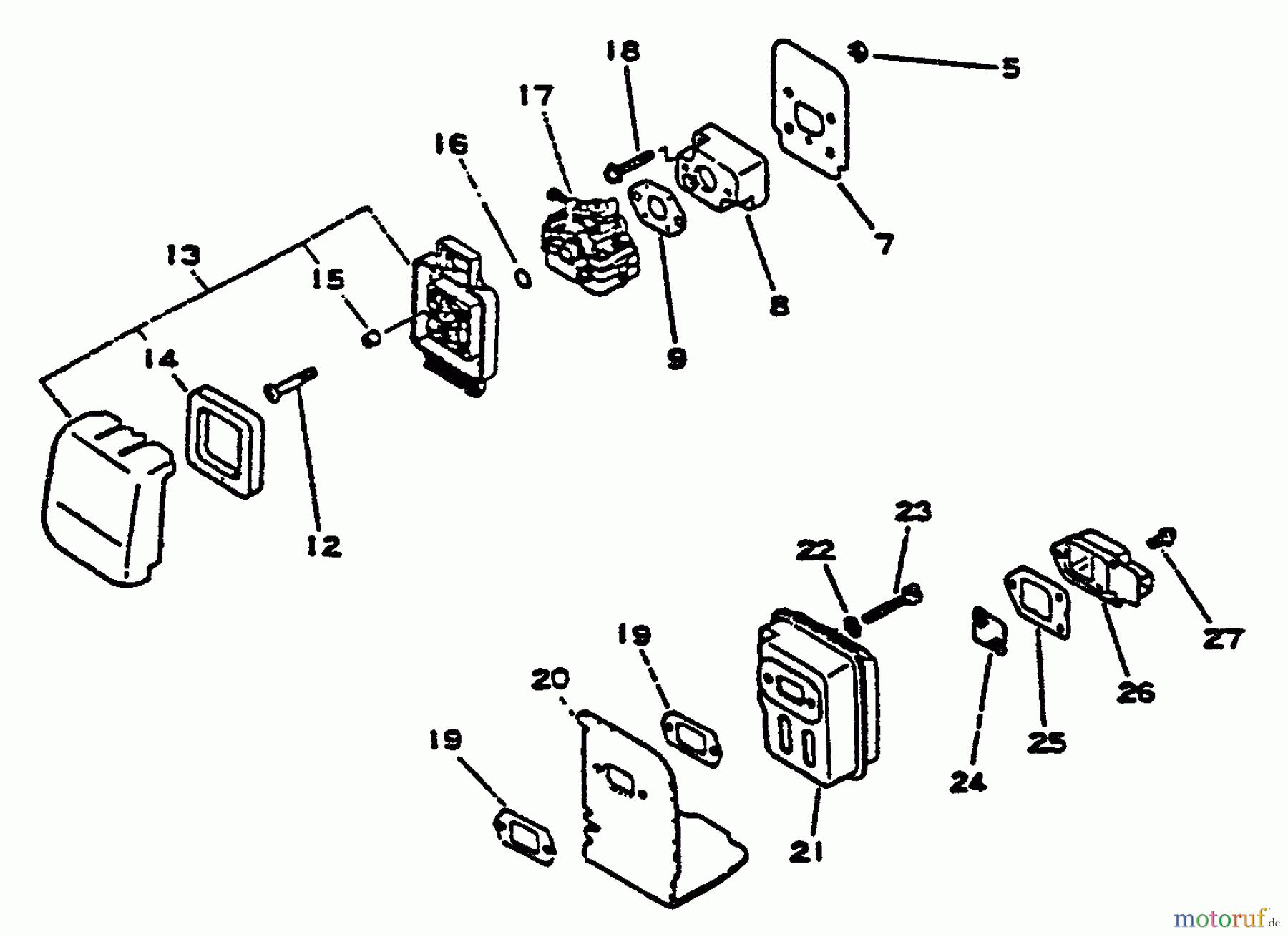  Echo Trimmer, Faden / Bürste GT-2102 - Echo String Trimmer Intake, Exhaust, Air Cleaner