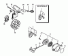 Echo GT-2400 - String Trimmer Listas de piezas de repuesto y dibujos Clutch, Ignition, Starter