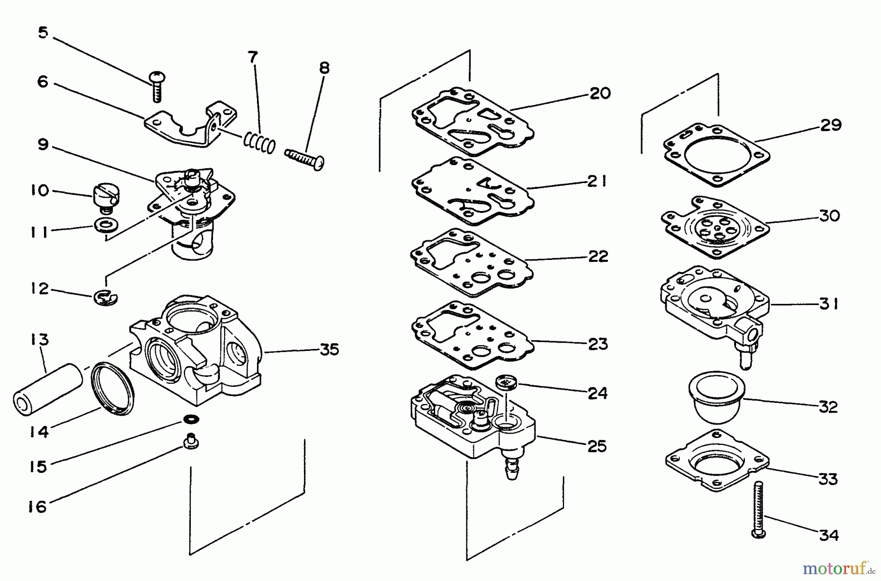  Echo Trimmer, Faden / Bürste SRM-2000 - Echo String Trimmer Carburetor