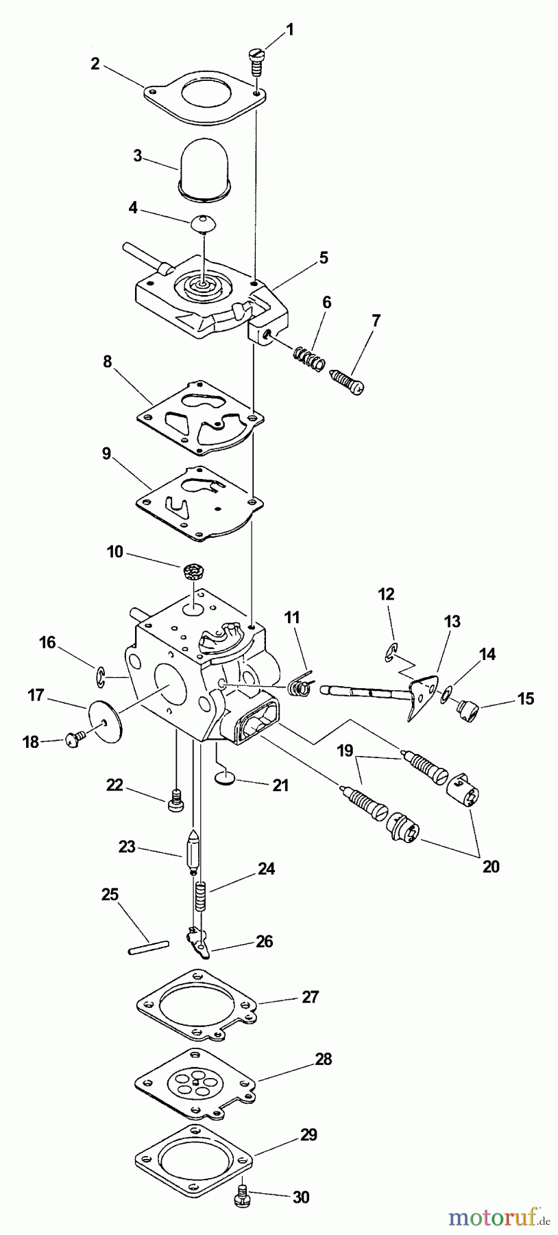  Echo Trimmer, Faden / Bürste SRM-2410 - Echo String Trimmer (Type 1E) Carburetor  S/N: SRM-2400 -- 001001-562999, SRM-2410 -- 001001-501557