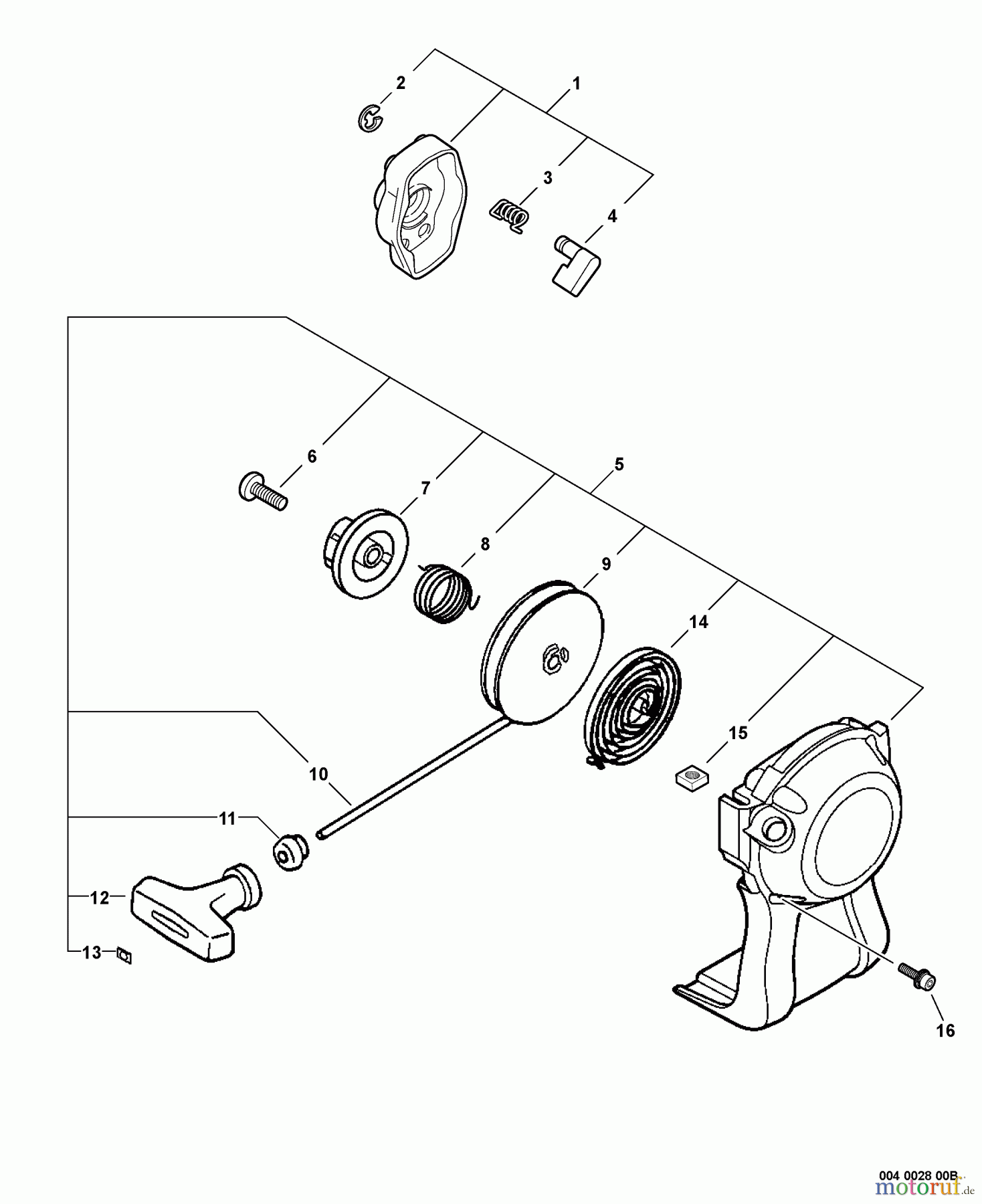  Echo Trimmer, Faden / Bürste SRM-251E - Echo String Trimmer, S/N:10001001 - 10999999 Starter -- i-30