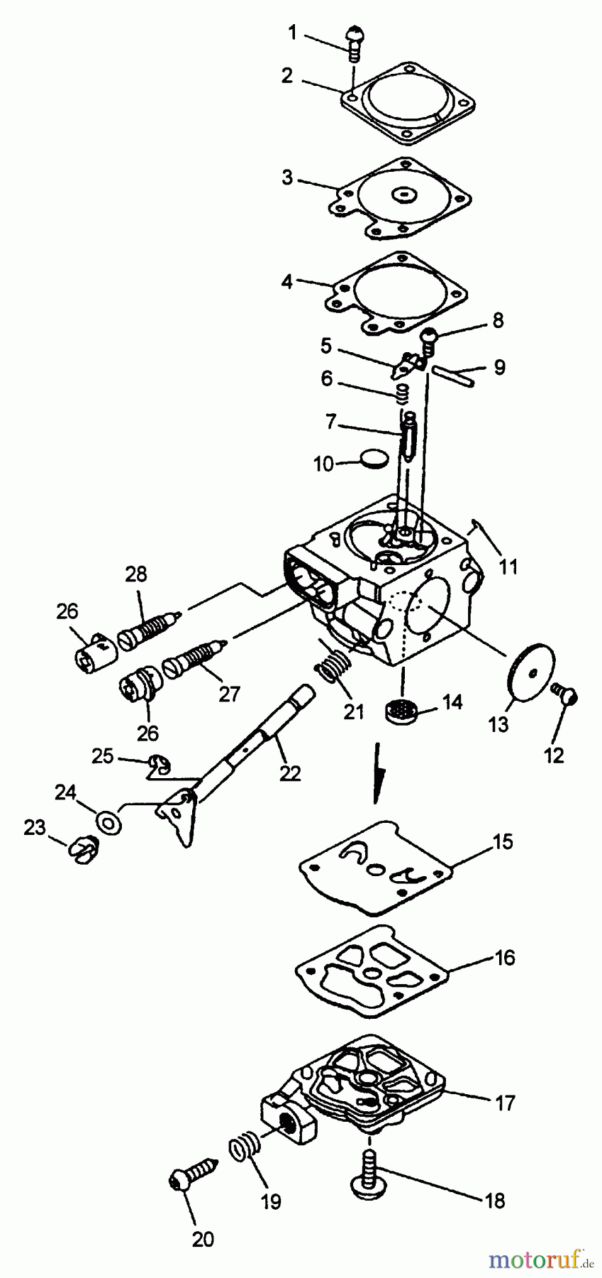  Echo Bläser / Sauger / Häcksler / Mulchgeräte	 PB-400E - Echo Back Pack Blower, Type 1E S/N 001001 & Up Carburetor (06/96)