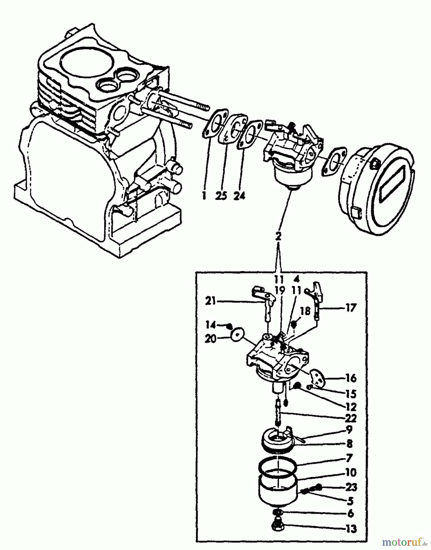Echo Wasserpumpen WP-2000 - Echo Water Pump, S/N: A0000 - A1009 Carburetor