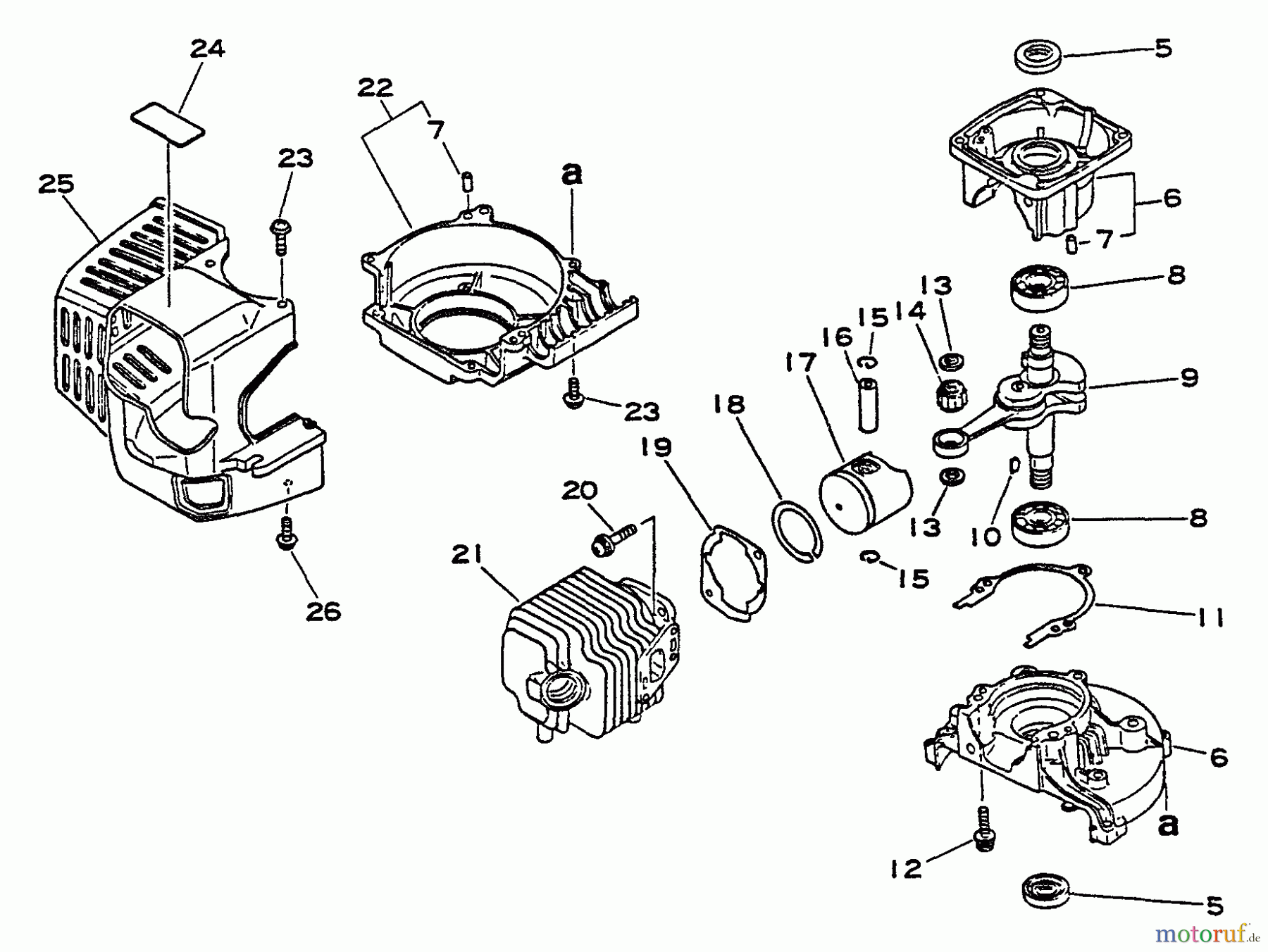  Echo Heckenscheren HC-1000 - Echo Hedge Trimmer Engine, Crankcase, Fan Housing, Cover