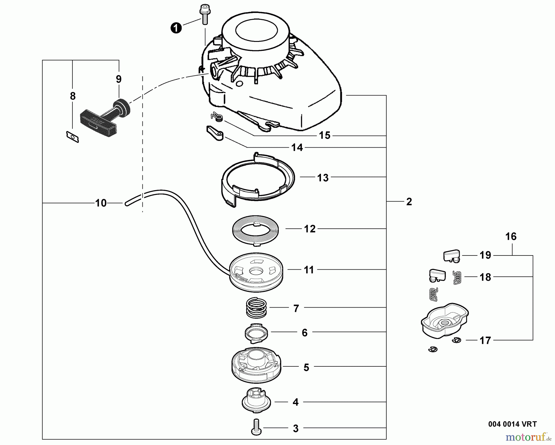 Echo Heckenscheren HC-150i - Echo Hedge Trimmer, S/N: S69911001001 - S69911999999 Starter -- i-Start -- ORANGE
