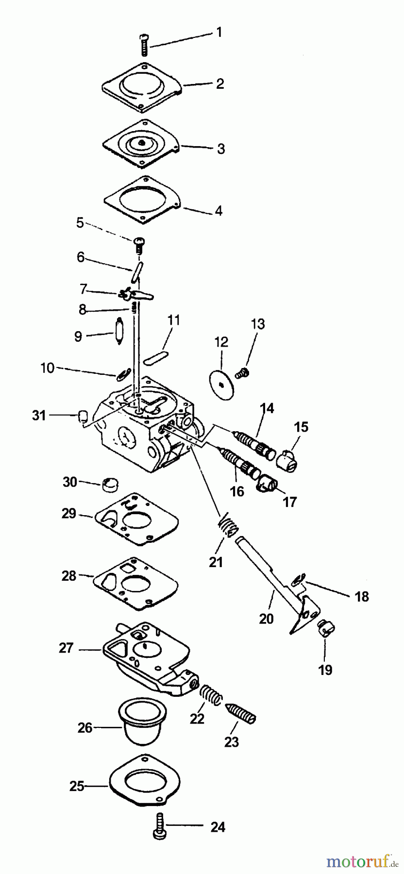  Echo Heckenscheren HCR-1500 - Echo Hedge Trimmer (Type 1E) Carburetor