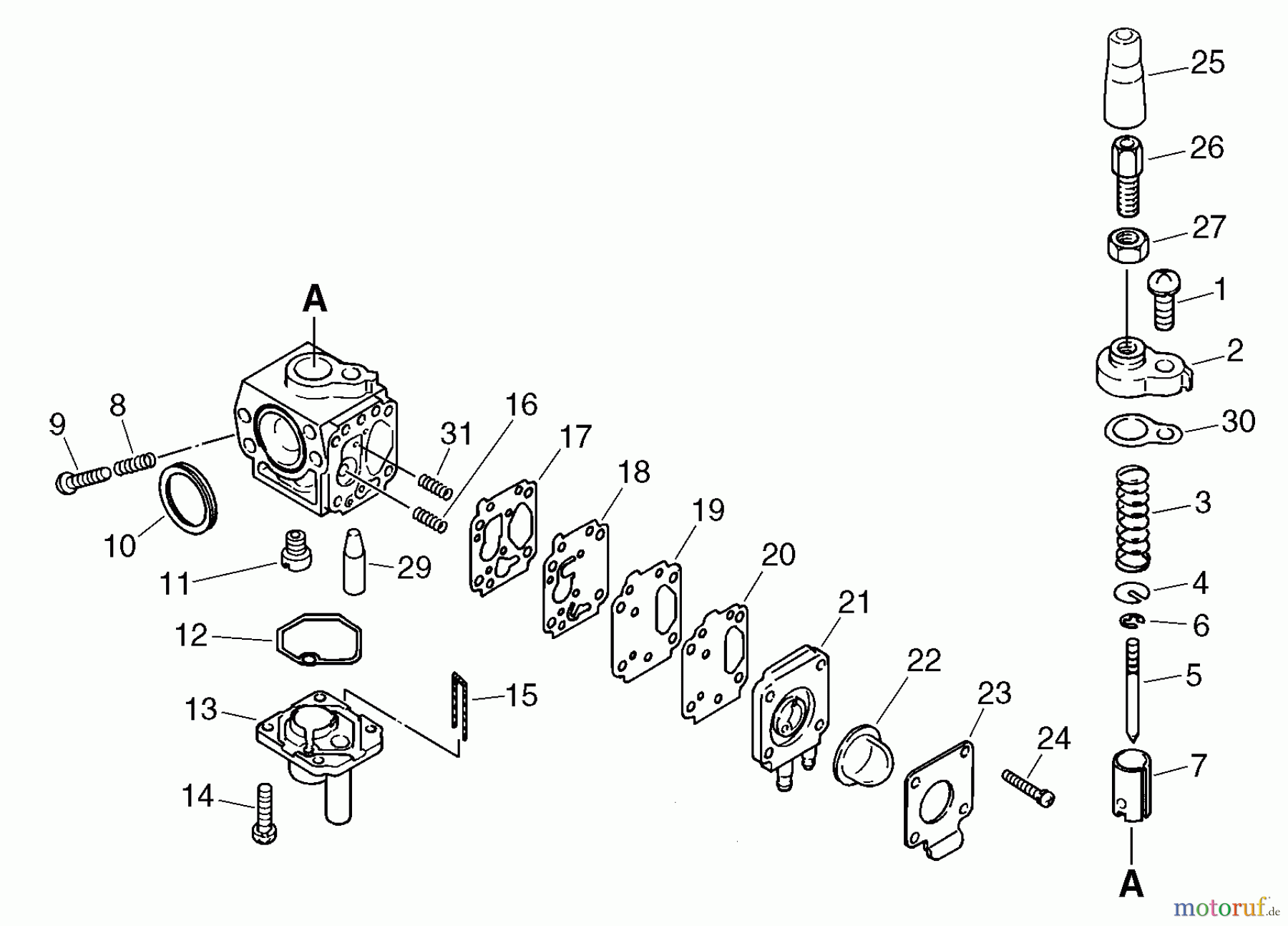  Echo Heckenscheren SHP-800 - Echo Shaft Hedge Trimmer, Carburetor