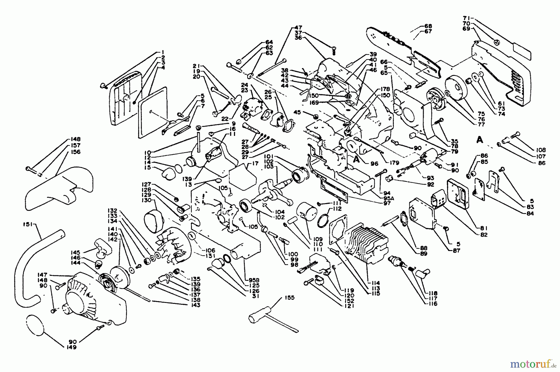  Echo Sägen, Kettensägen CS-280E - Echo Chainsaw, S/N: 0106531 - 0120268 Unit Complete