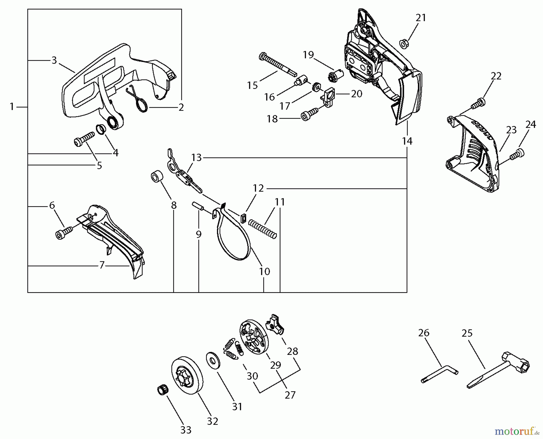  Echo Sägen, Kettensägen CS-355T - Echo Chainsaw,  Clutch