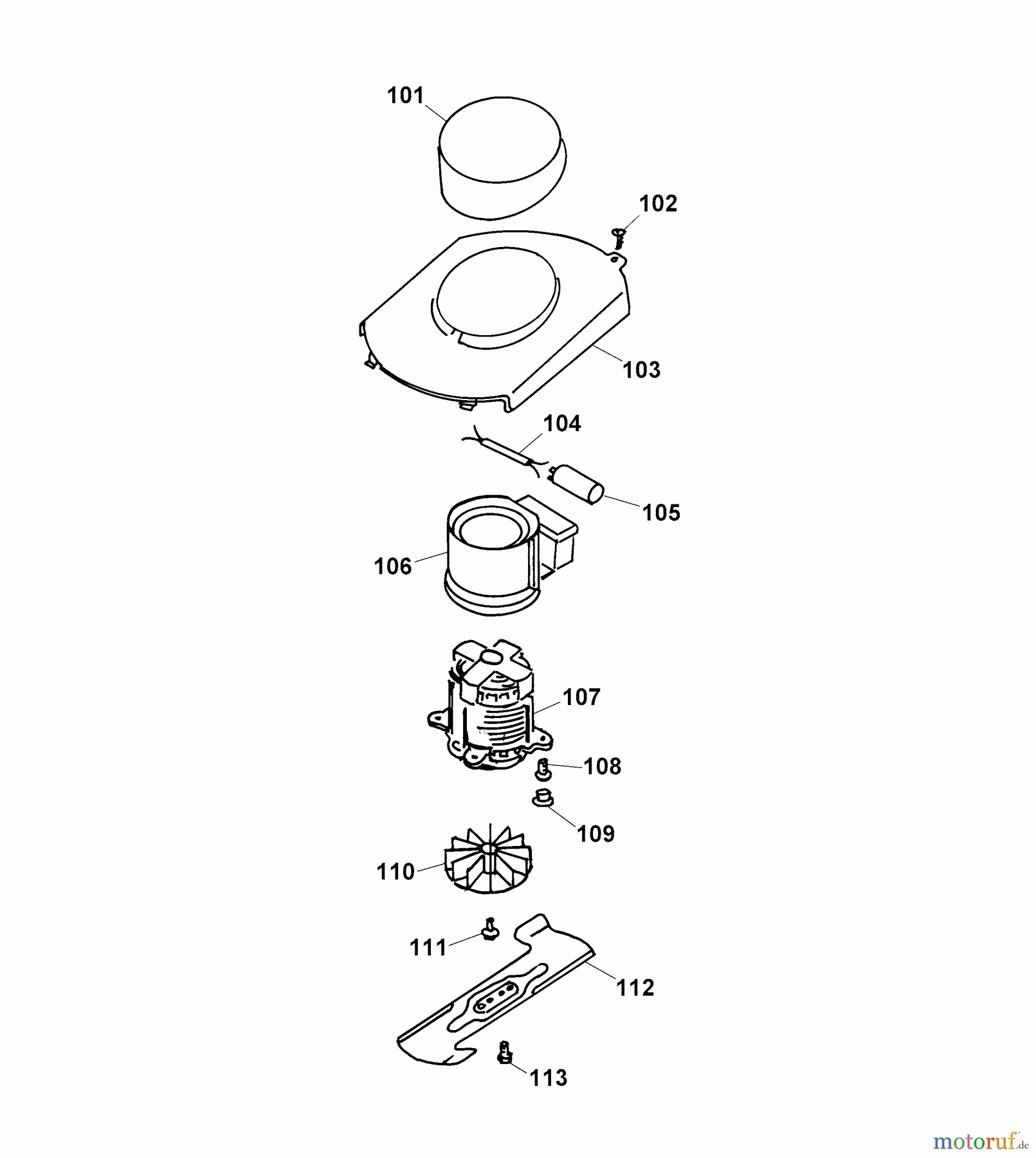  Wolf-Garten Electric mower Esprit 36 E 4906880 Series B, C  (2002) Electric motor, Blade