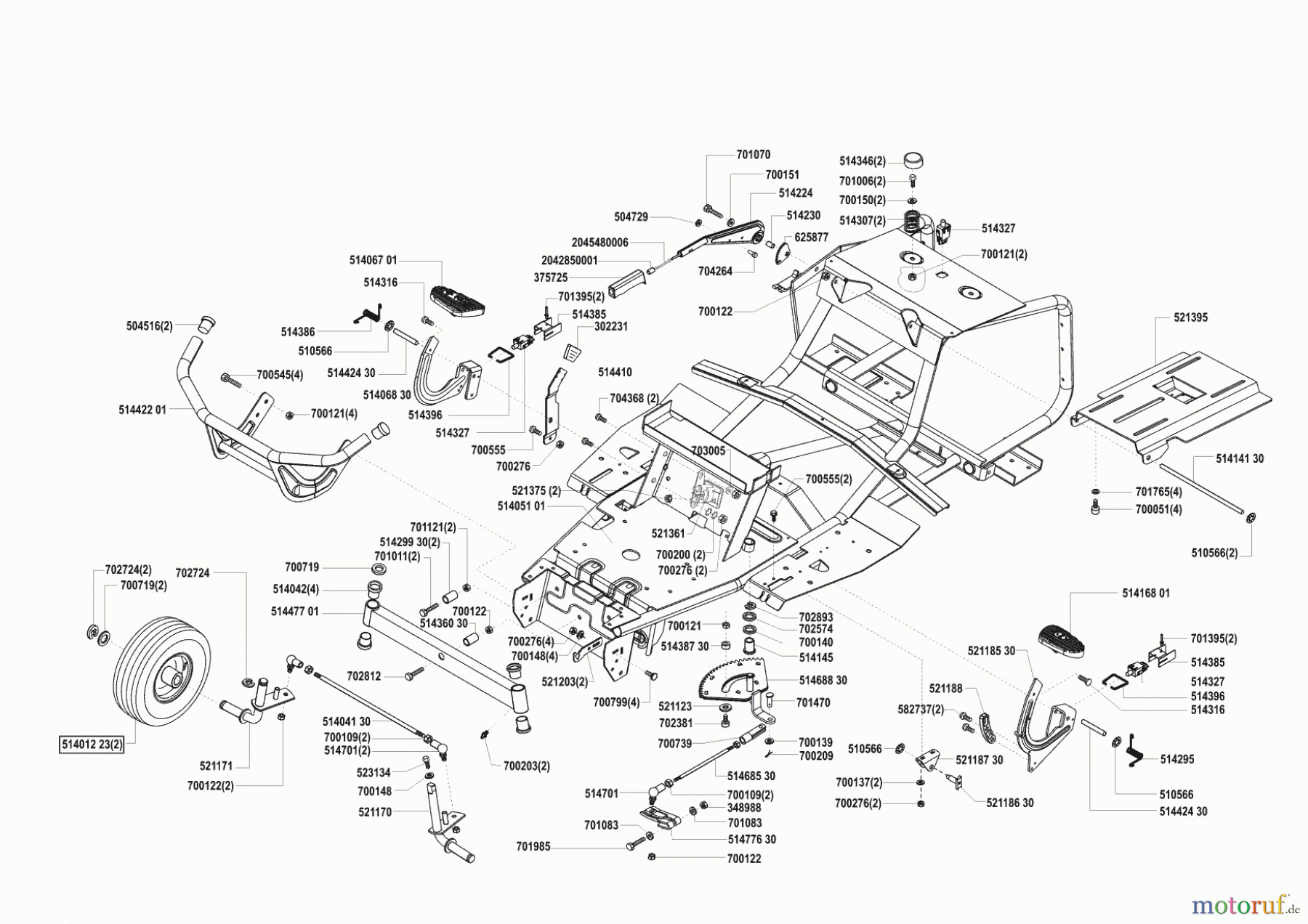  Ginge Gartentechnik Rasentraktor T 800 vor 02/2001 Seite 2