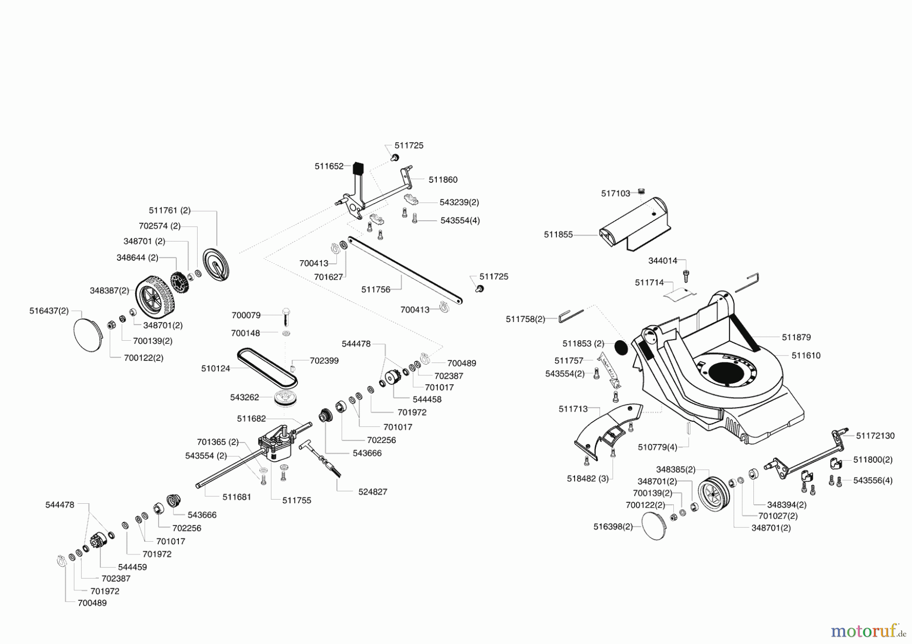 Master Gartentechnik Benzinrasenmäher 4800 BR Seite 1
