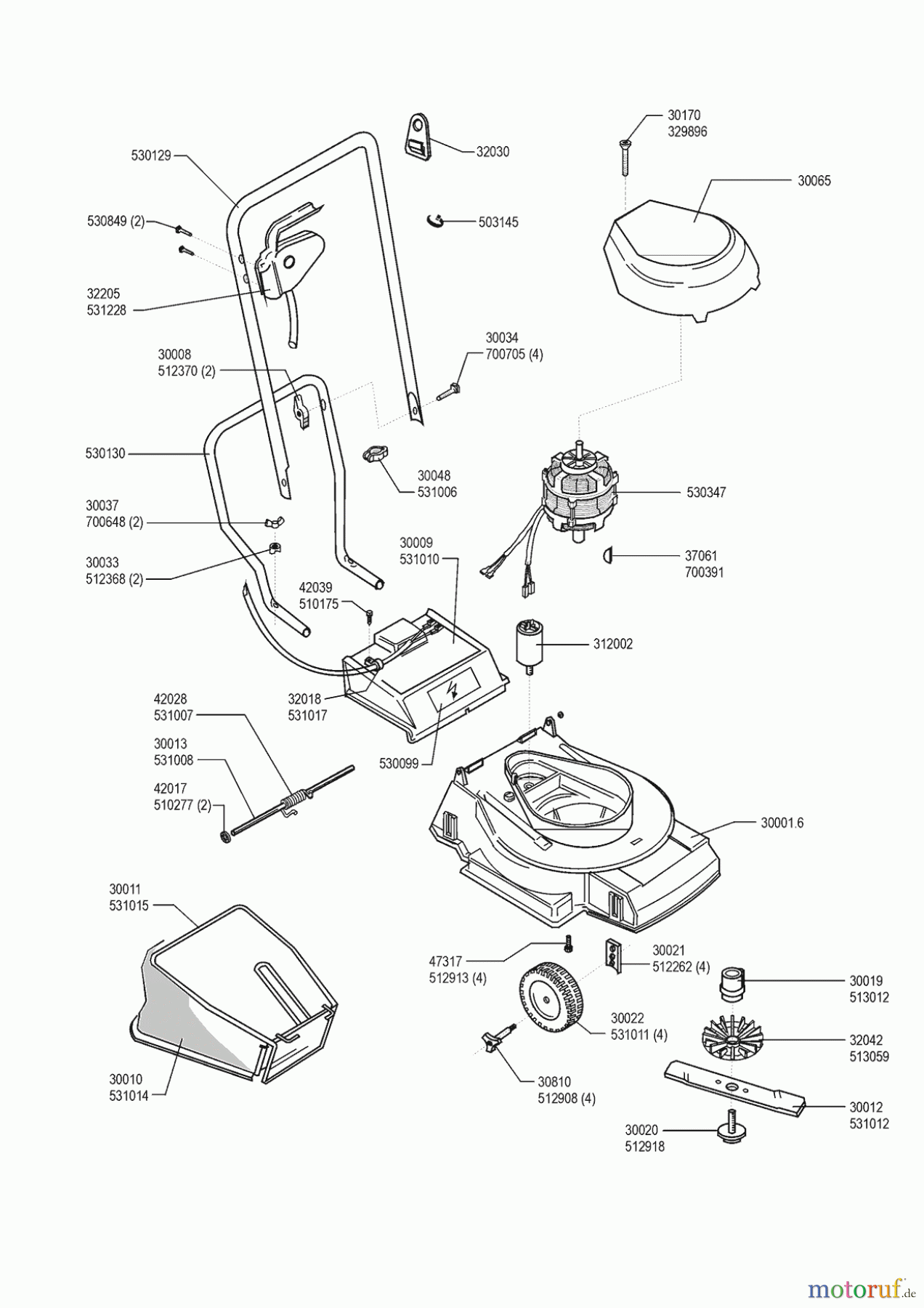 AL-KO Gartentechnik Elektrorasenmäher Valgarden  Hobby 300 Seite 1