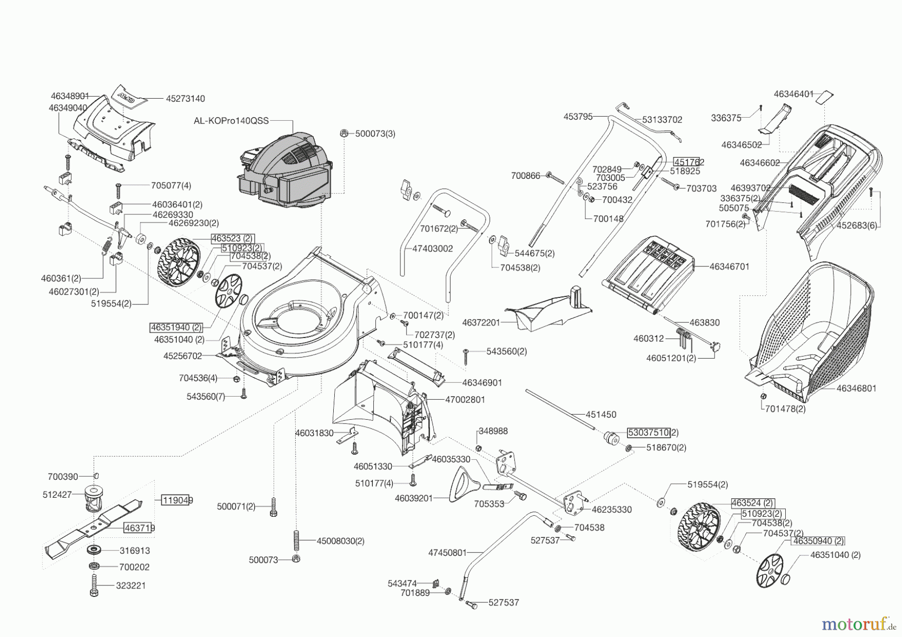  AL-KO Gartentechnik Benzinrasenmäher 4200 B-A Edition  10/2011 Seite 1