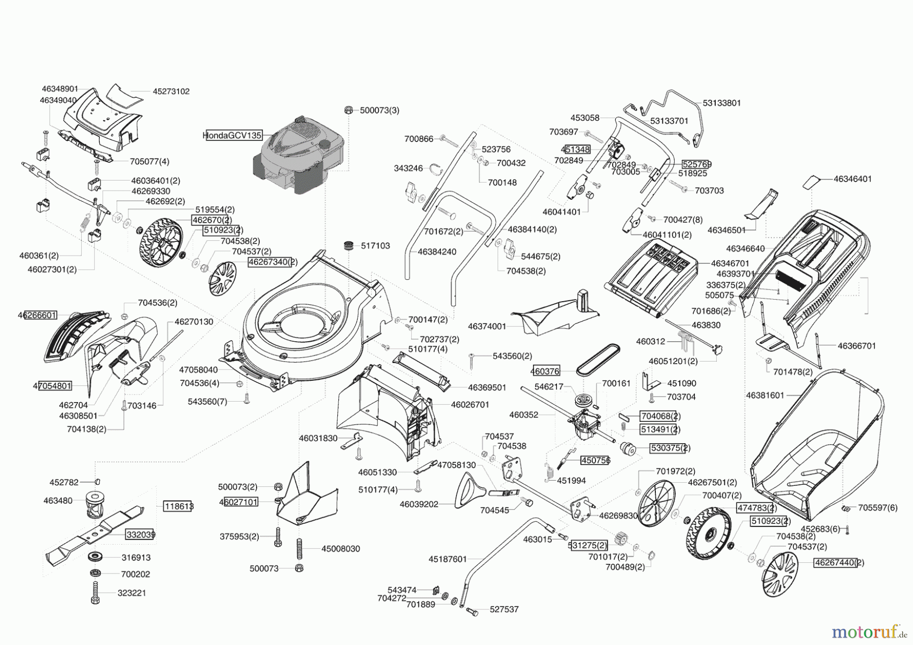  AL-KO Gartentechnik Benzinrasenmäher EASY-MOW 4710 HW  ab 06/2012 Seite 1
