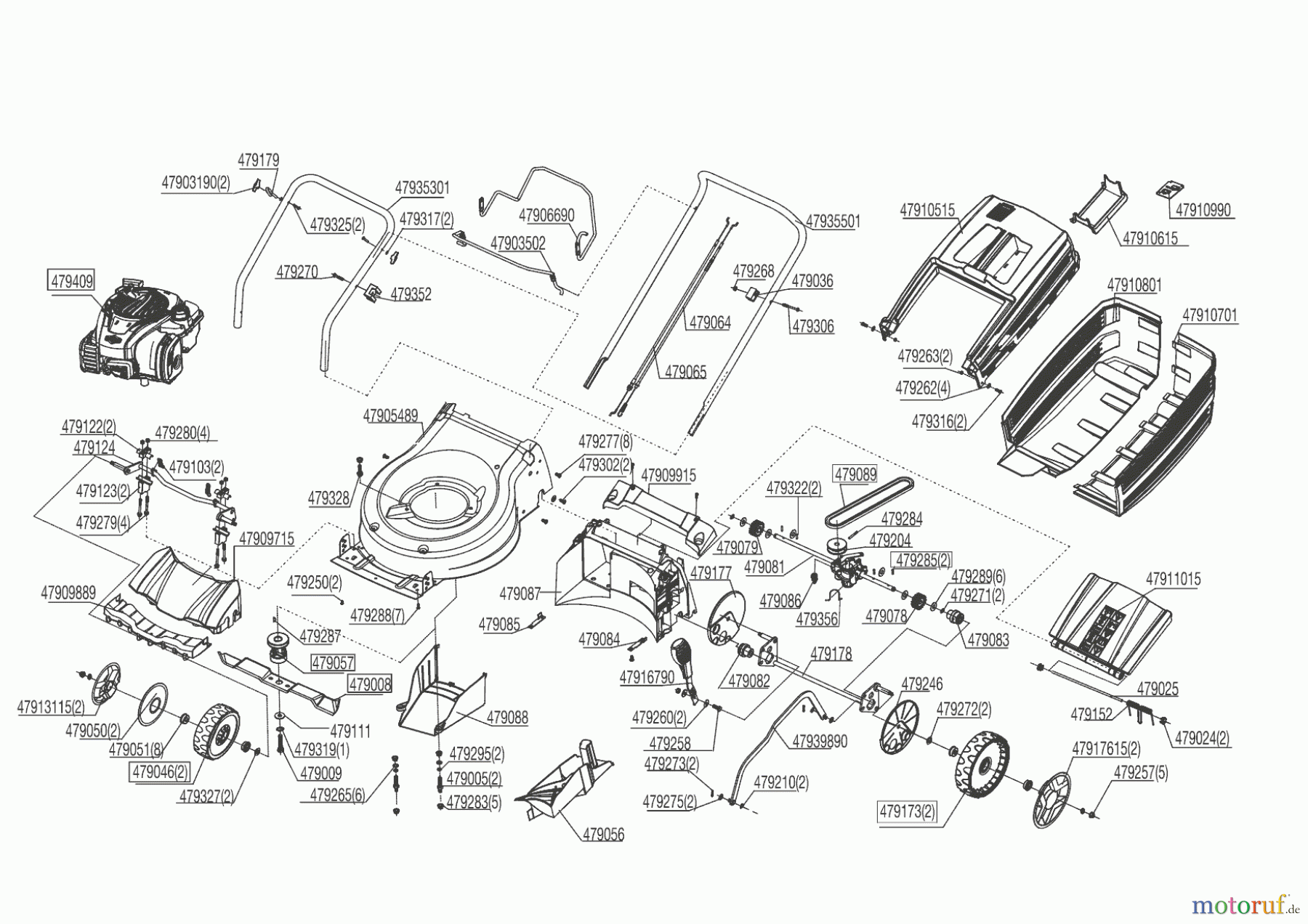  Greenzone Gartentechnik Benzinrasenmäher PM 4622 SHW-B Deluxe  01/2013 Seite 1