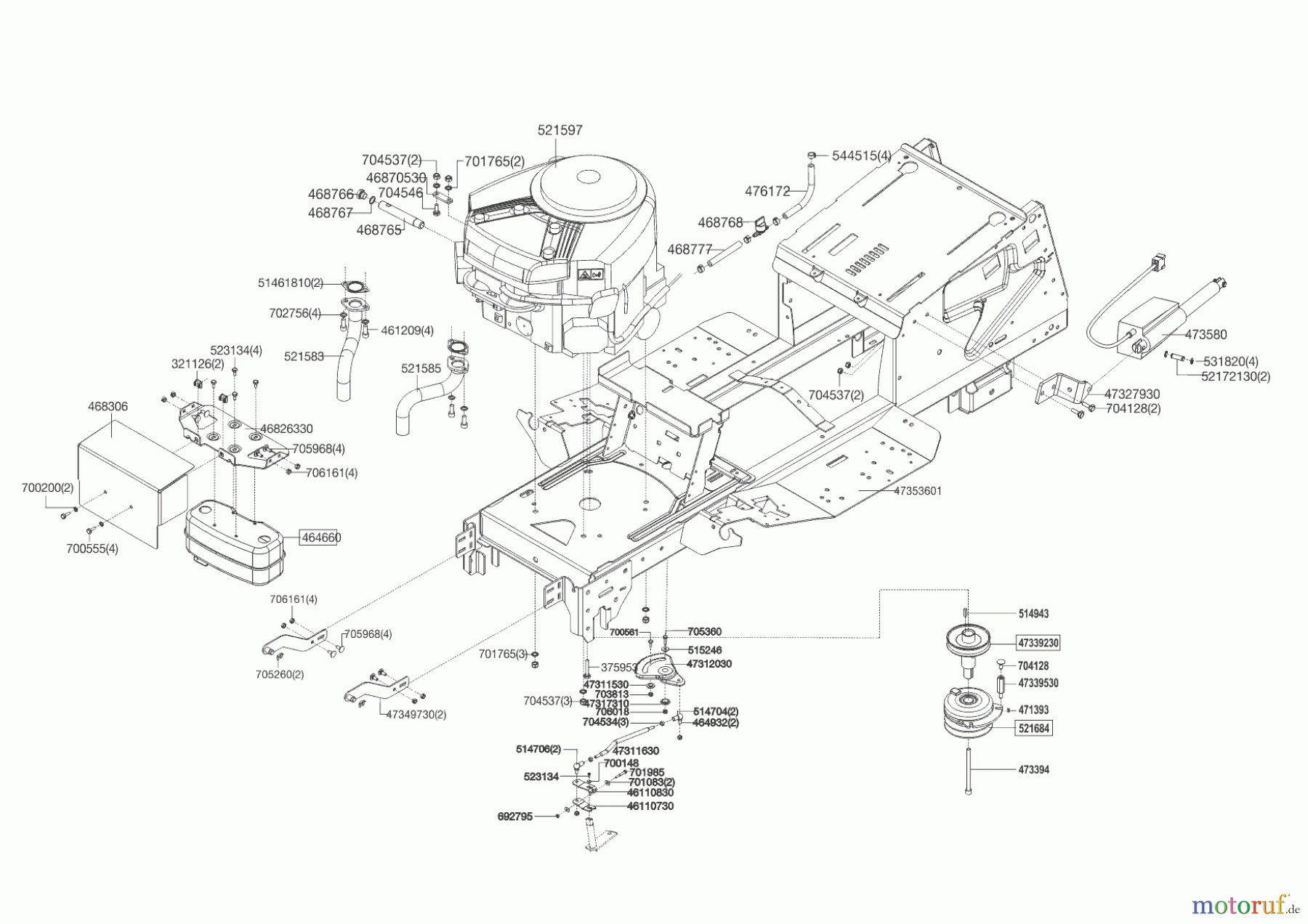  Powerline Gartentechnik Rasentraktor T20-105.4 HDE V2  ab 09/2014 Seite 2