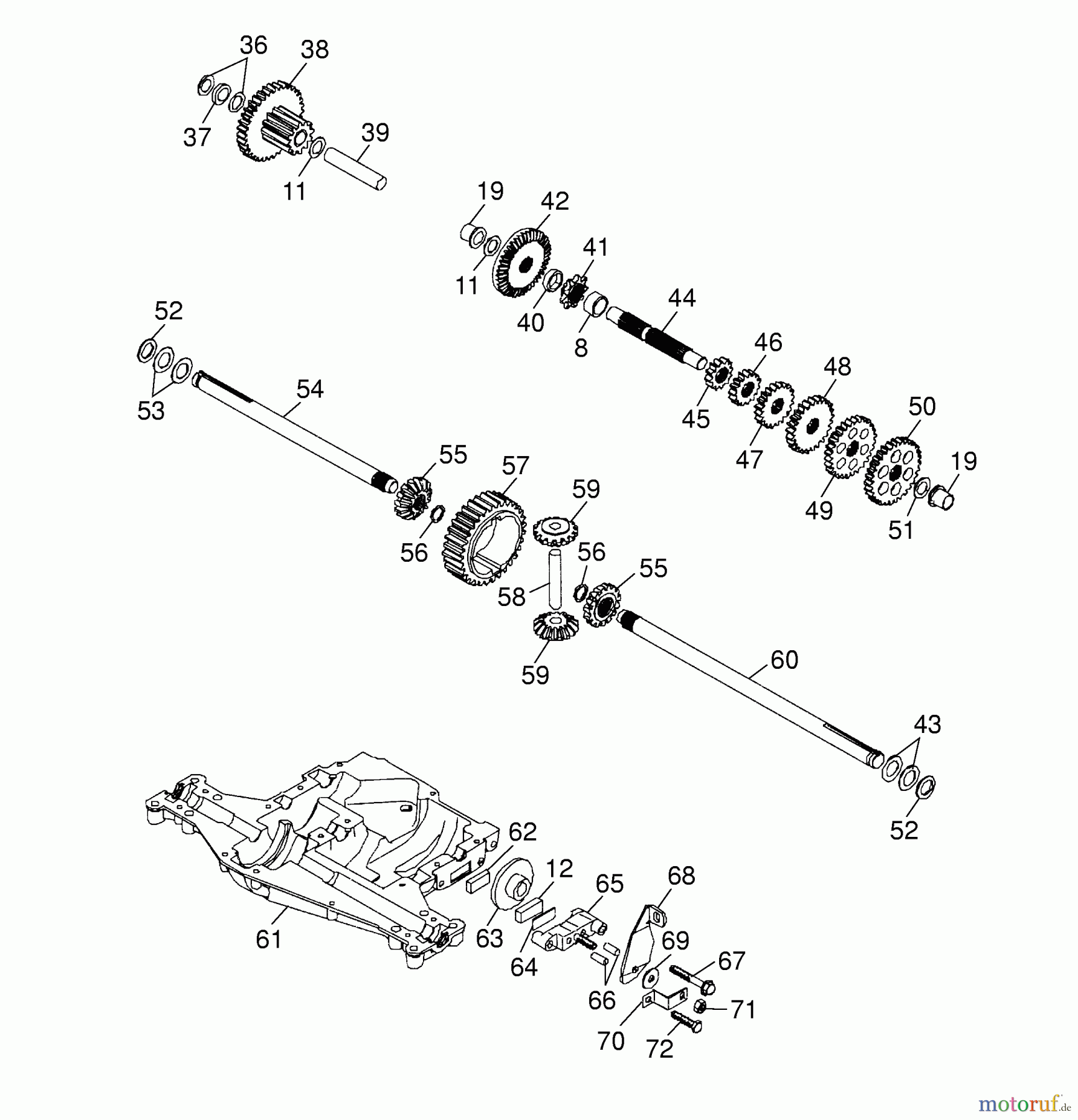  Wolf-Garten Lawn tractors Trac OHV 6 6200000 Series B  (2003) Gearbox