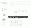 Husqvarna DT 22 H5FA (968999243) - Dethatcher (2005-11 & After) Spareparts Decals