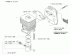 Husqvarna 325 EX - Handheld Edger (2006-04 & After) Listas de piezas de repuesto y dibujos Piston / Cylinder / Muffler