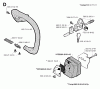 Jonsered 2041 - Chainsaw (1996-05) Listas de piezas de repuesto y dibujos FRONT HANDLE MUFFLER OIL PUMP