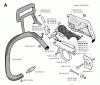 Jonsered 2054 - Chainsaw (1993-05) Spareparts CHAIN BRAKE CLUTCH COVER