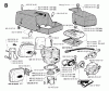 Jonsered 670 SUPER II - Chainsaw (1993-06) Listas de piezas de repuesto y dibujos CYLINDER PISTON MUFFLER