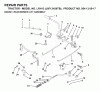 Jonsered LRH13 (J8F13H36TB, 954130017) - Lawn & Garden Tractor (1998-12) Spareparts BRAKE / REAR MOWER LIFT