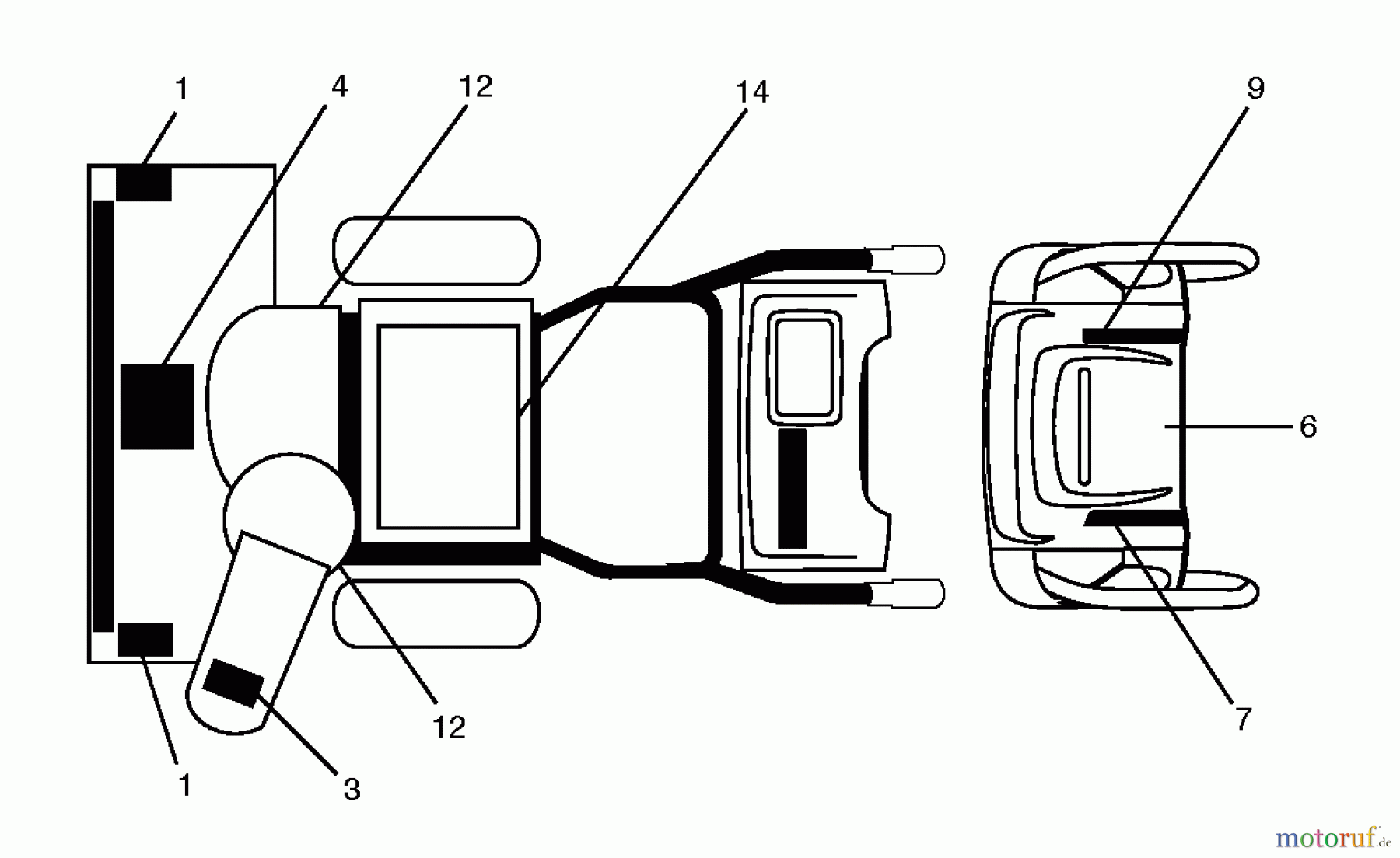  Jonsered Schneefräsen ST 2106 (96191002011) - Jonsered Snow Thrower (2012-11) DECALS