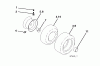 Poulan / Weed Eater 12597RB (96061034100) - Poulan Pro Lawn Tractor (2011-12) Listas de piezas de repuesto y dibujos WHEELS TIRES