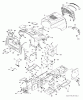 Jonsered LT2114 CA (96061032002) - Lawn & Garden Tractor (2012-08) Spareparts CHASSIS ENCLOSURES