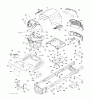 Jonsered LT2216 (96041010201) - Lawn & Garden Tractor (2010-01) Spareparts CHASSIS ENCLOSURES