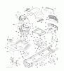 Jonsered LT2217 A (96041010401) - Lawn & Garden Tractor (2010-01) Spareparts CHASSIS ENCLOSURES