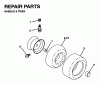 Jonsered YTH16 - 42" Lawn & Garden Tractor (1995-01) Spareparts WHEELS TIRES