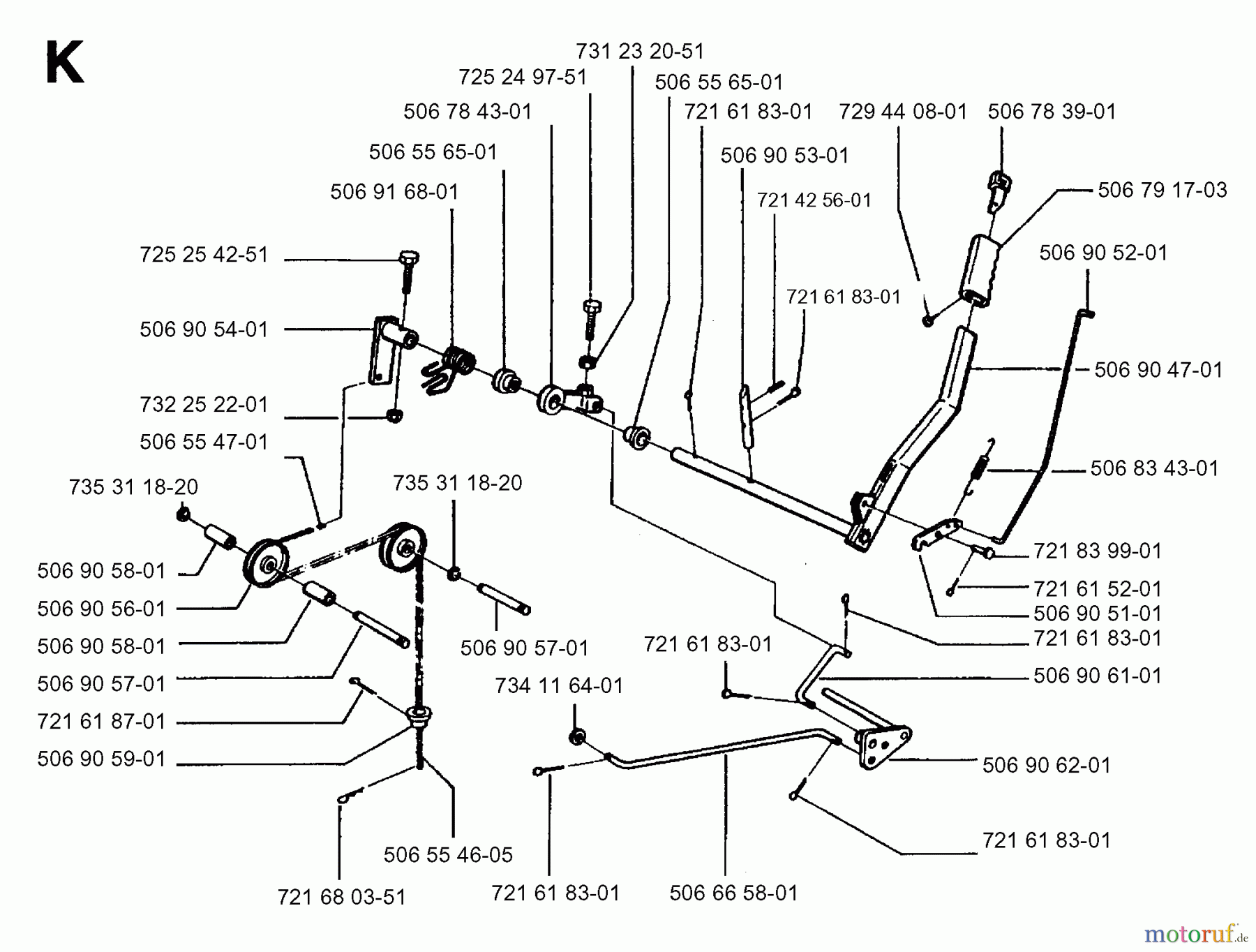  Jonsered Reitermäher FR13 (85CM) - Jonsered Rear-Engine Riding Mower (1997-01) CONTROLS #1