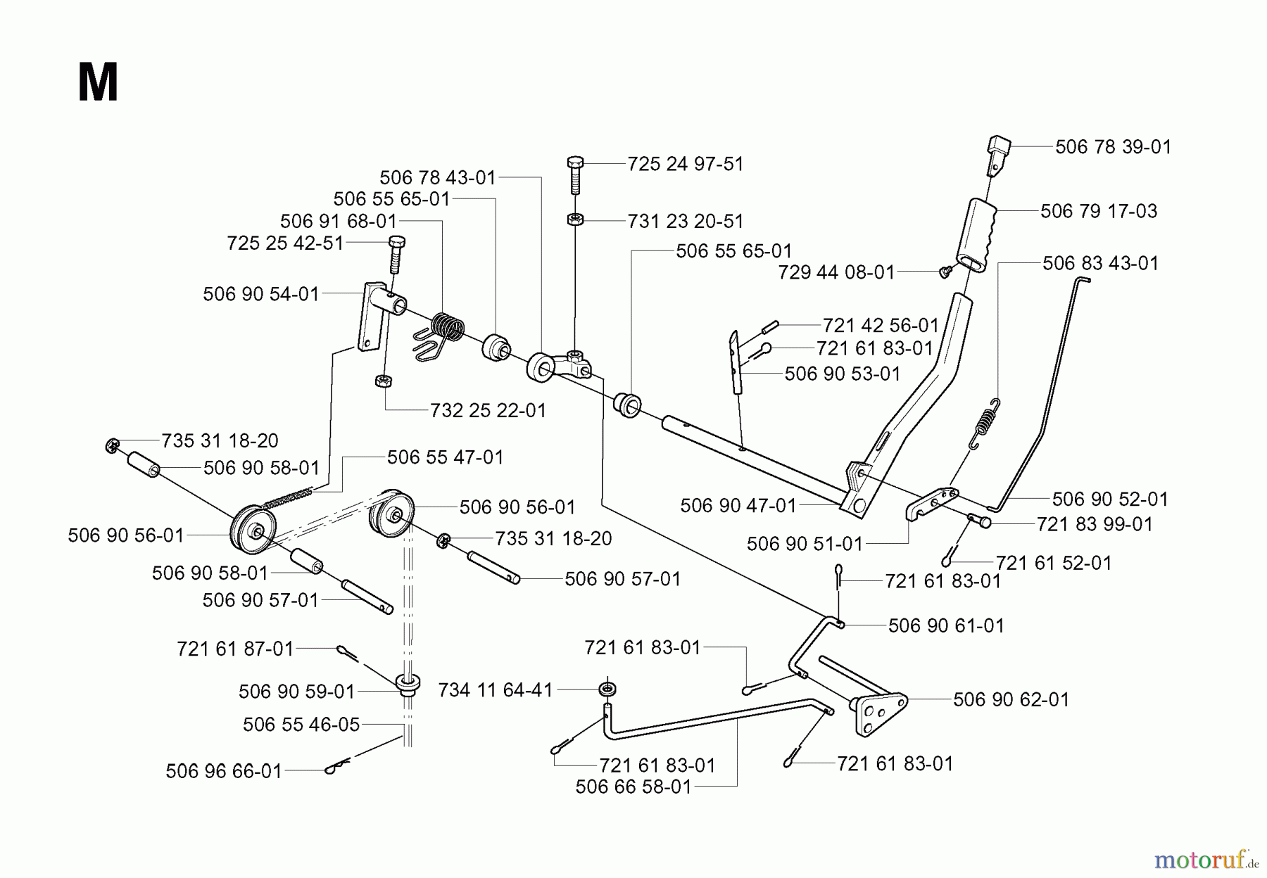  Jonsered Reitermäher FR2111 (953535101) - Jonsered Rear-Engine Riding Mower (2004-01) CONTROLS #1