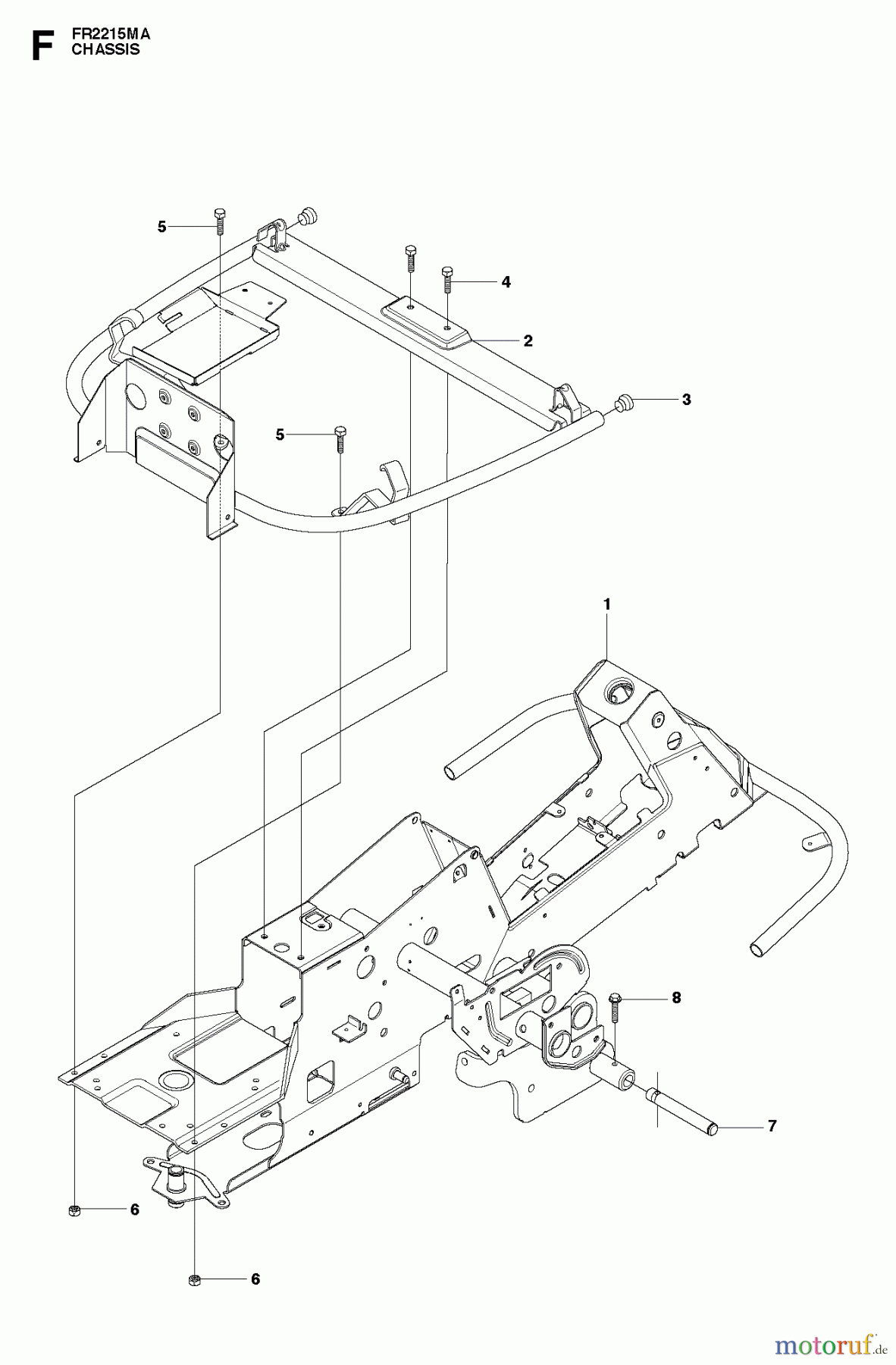  Jonsered Reitermäher FR2215 MA (966632101) - Jonsered Rear-Engine Riding Mower (2011) CHASSIS ENCLOSURES