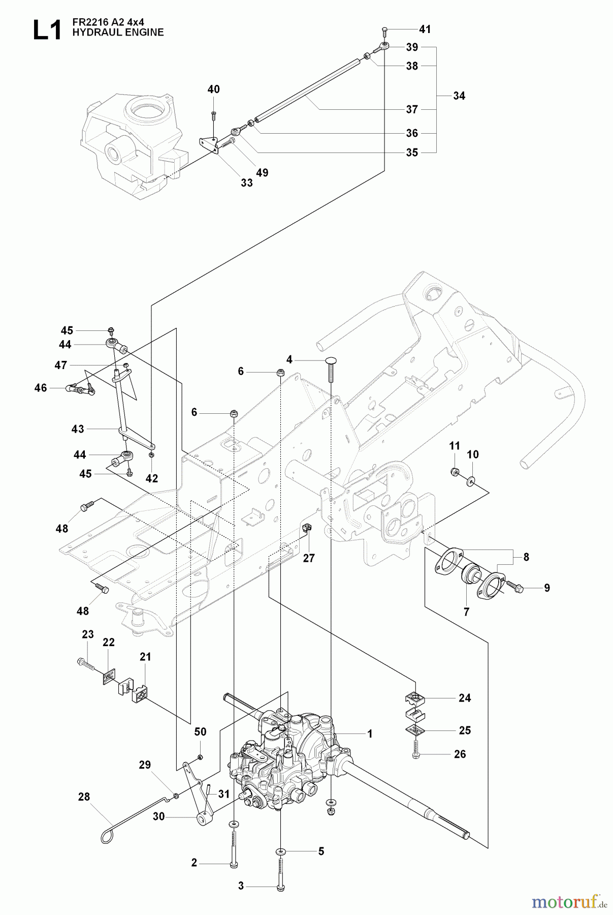  Jonsered Reitermäher FR2216 A2 4X4 (965190701) - Jonsered Rear-Engine Riding Mower (2009-02) HYDRAULIC CONTROL VALVE #2