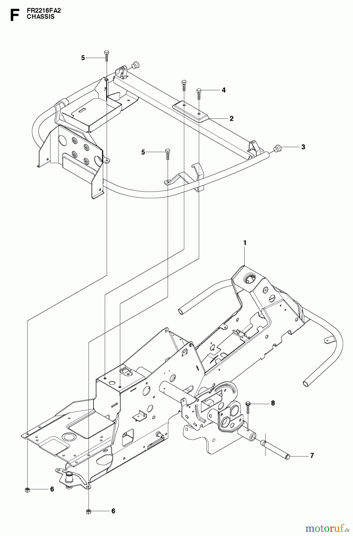  Jonsered Reitermäher FR2216 FA2 (966415101) - Jonsered Rear-Engine Riding Mower (2010-07) CHASSIS ENCLOSURES