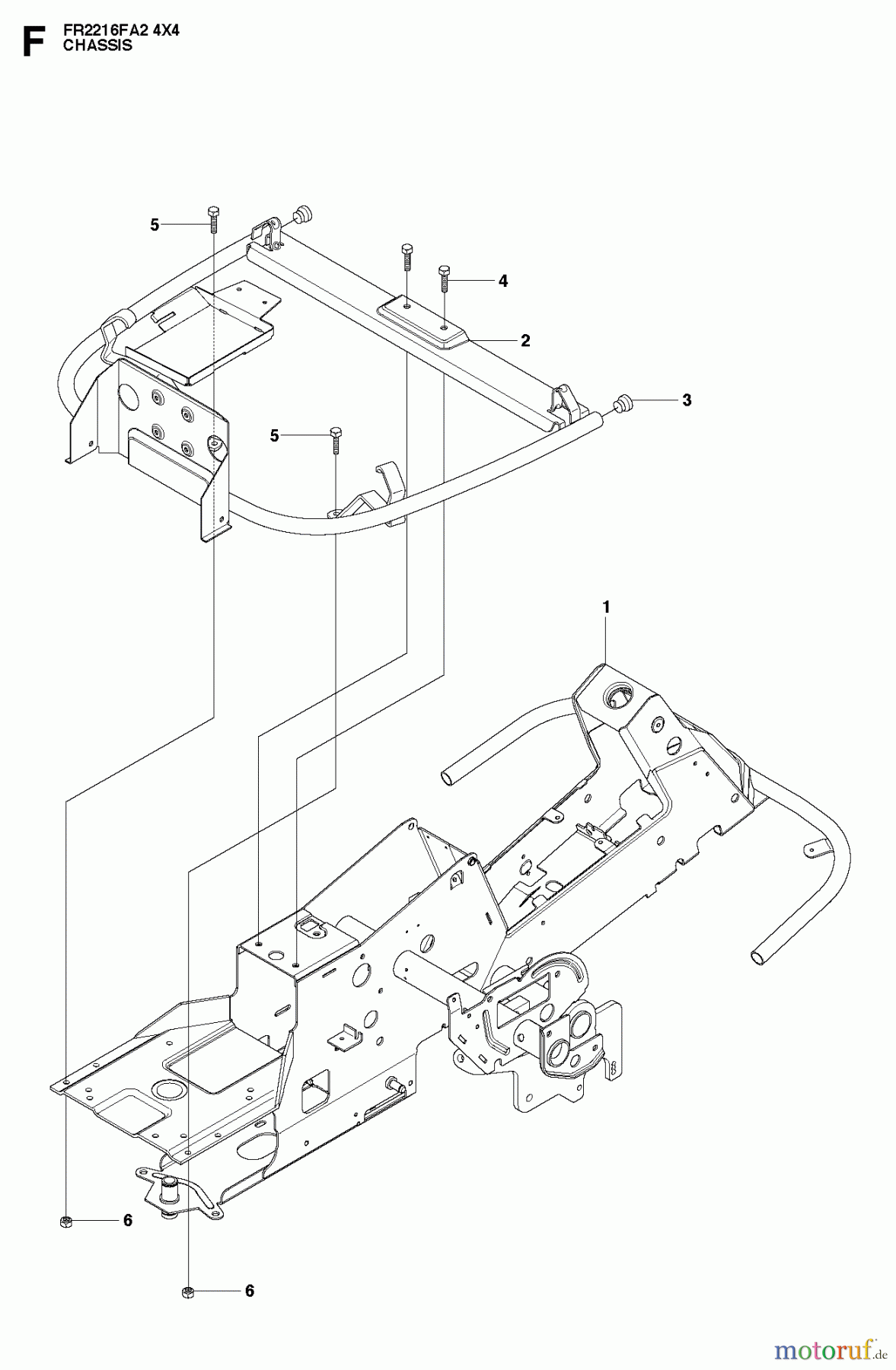  Jonsered Reitermäher FR2216 FA2 4x4 (966415201) - Jonsered Rear-Engine Riding Mower (2010-07) CHASSIS ENCLOSURES