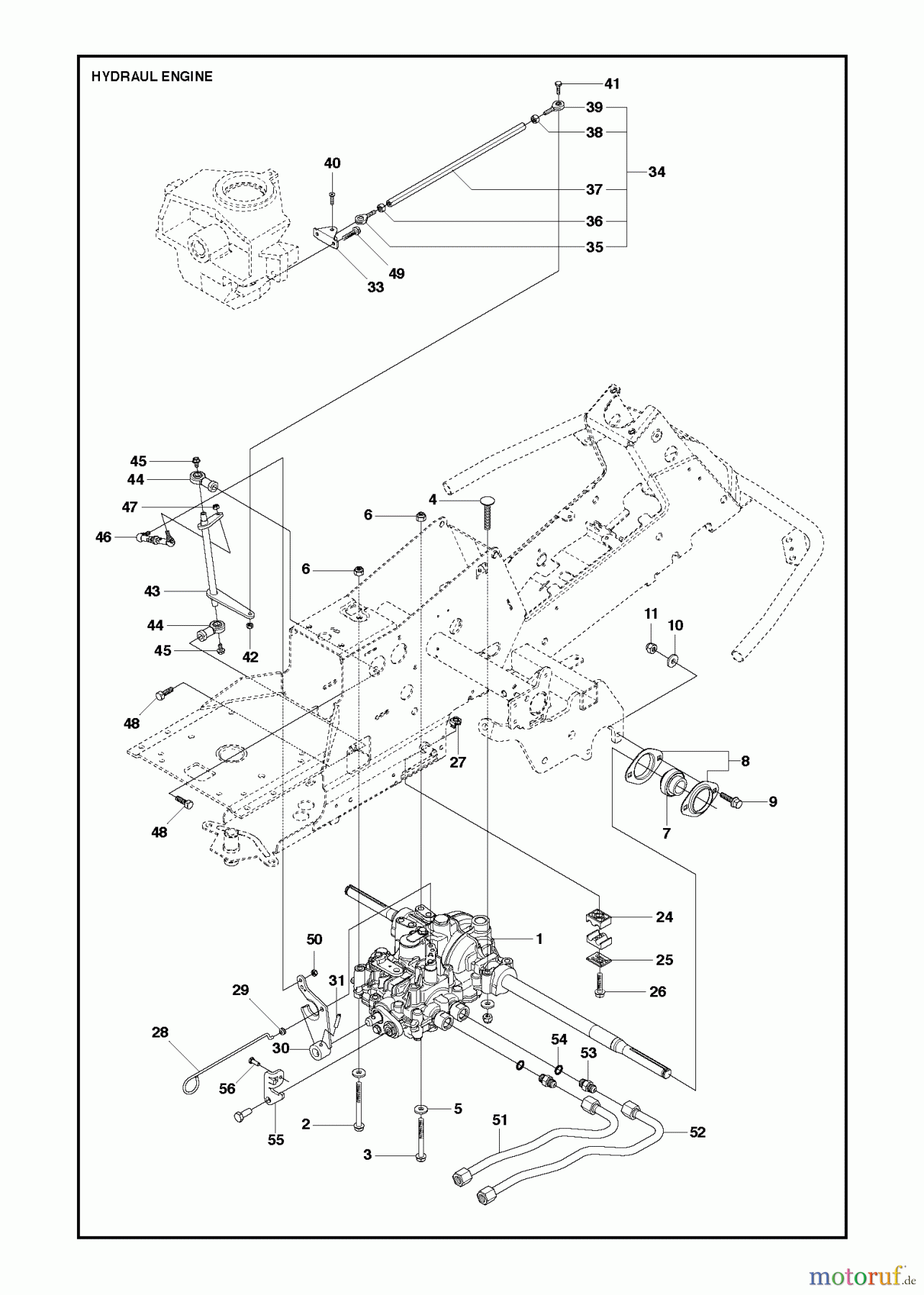  Jonsered Reitermäher FR2216 MA 4x4 (967179101) - Jonsered Rear-Engine Riding Mower (2013) HYDRAULIC PUMP- MOTOR #2