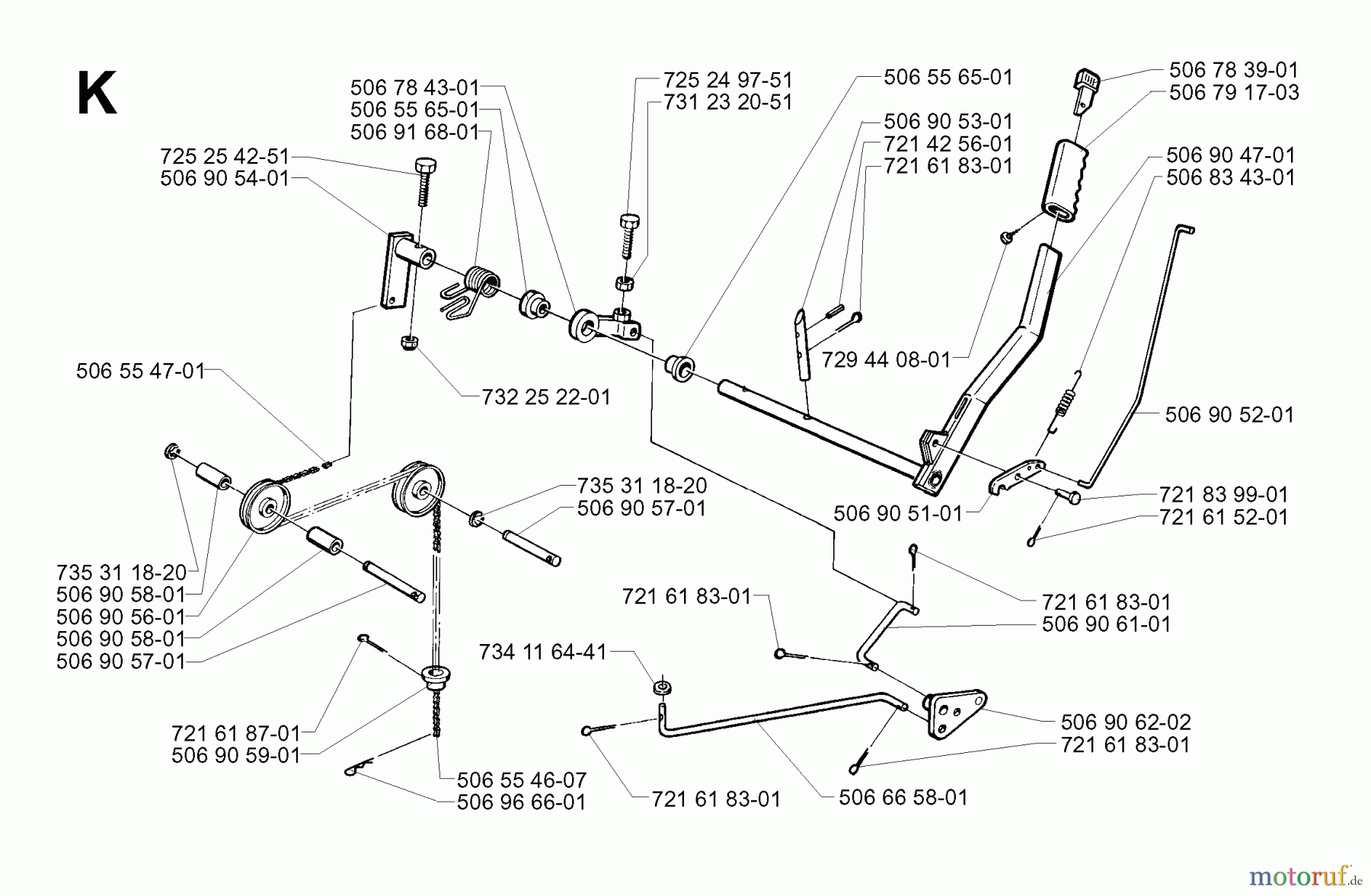  Jonsered Reitermäher FRM13 AUTOMATIC - Jonsered Rear-Engine Riding Mower (2000-01) CONTROLS #2
