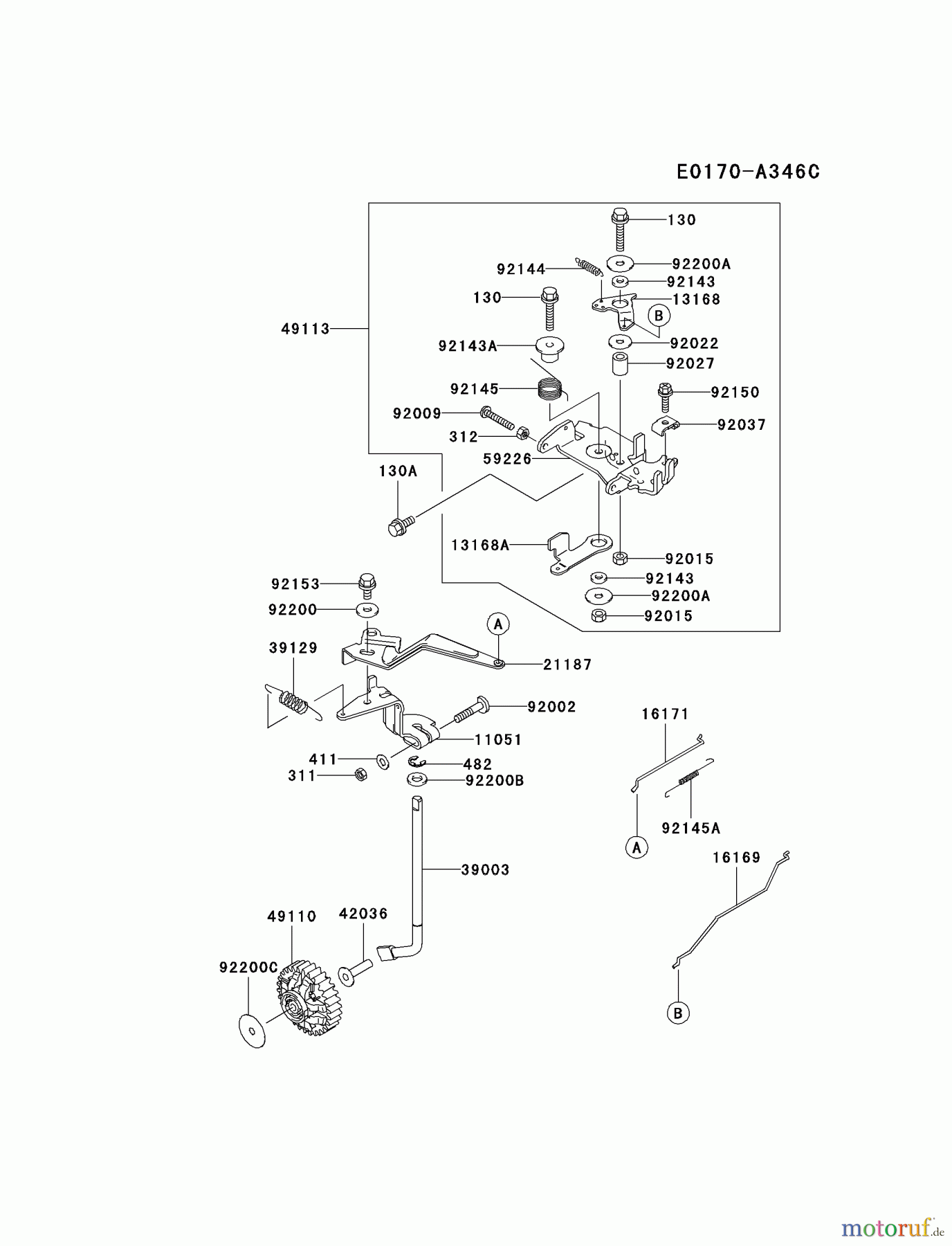 Kawasaki Motoren Motoren, Horizontal FD750D-BS01 - Kawasaki FD750D 4-Stroke Engine CONTROL-EQUIPMENT